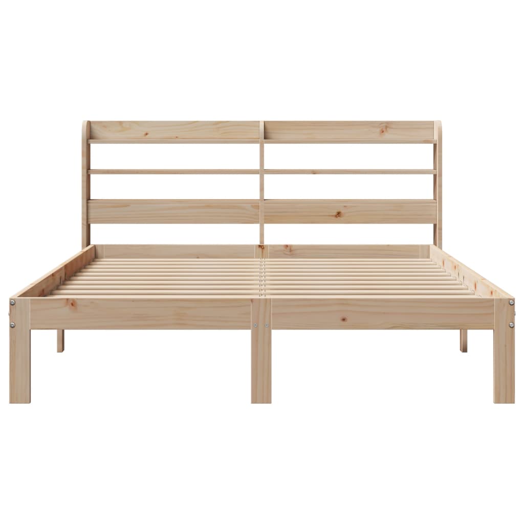 Bed Frame with Headboard without Mattress 140x190 cm
